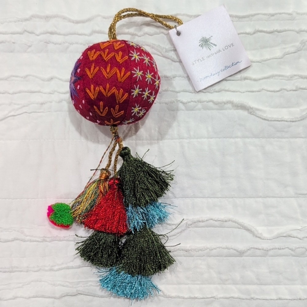 Noonday Collection Red Radiance Ornament and Beaded Chandelier Ornament